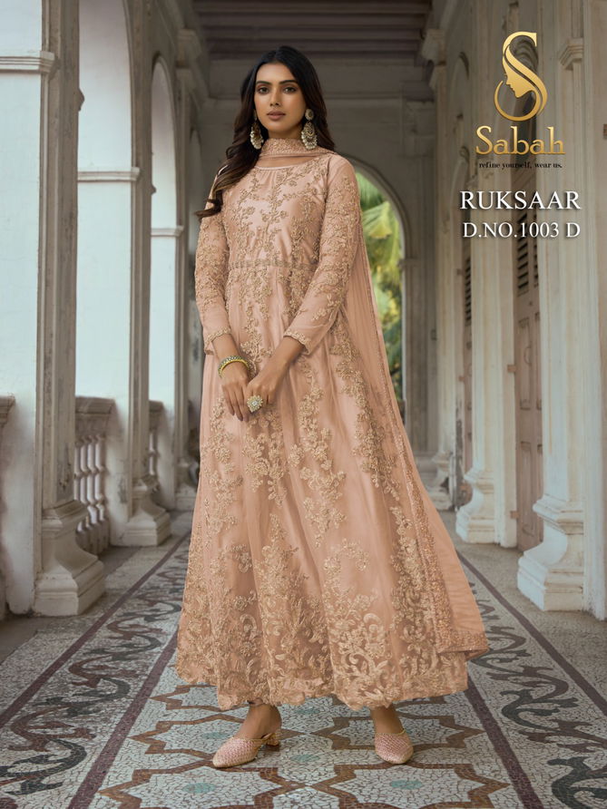 Sabah Ruksaar 1003 Color Plus By F K Wedding Salwar Suits Catalog